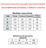 Fantasia Halloween Masculino Esqueleto Adulto Luxo Premium Carnaval