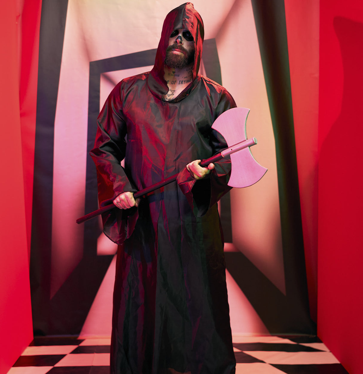 Fantasia Halloween Masculino Morte Adulto Luxo Premium Carnaval