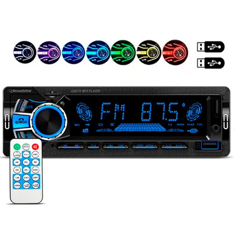 Radio Automotivo Bluetooth Potent 240w Varios Led Acc Longa Distancia