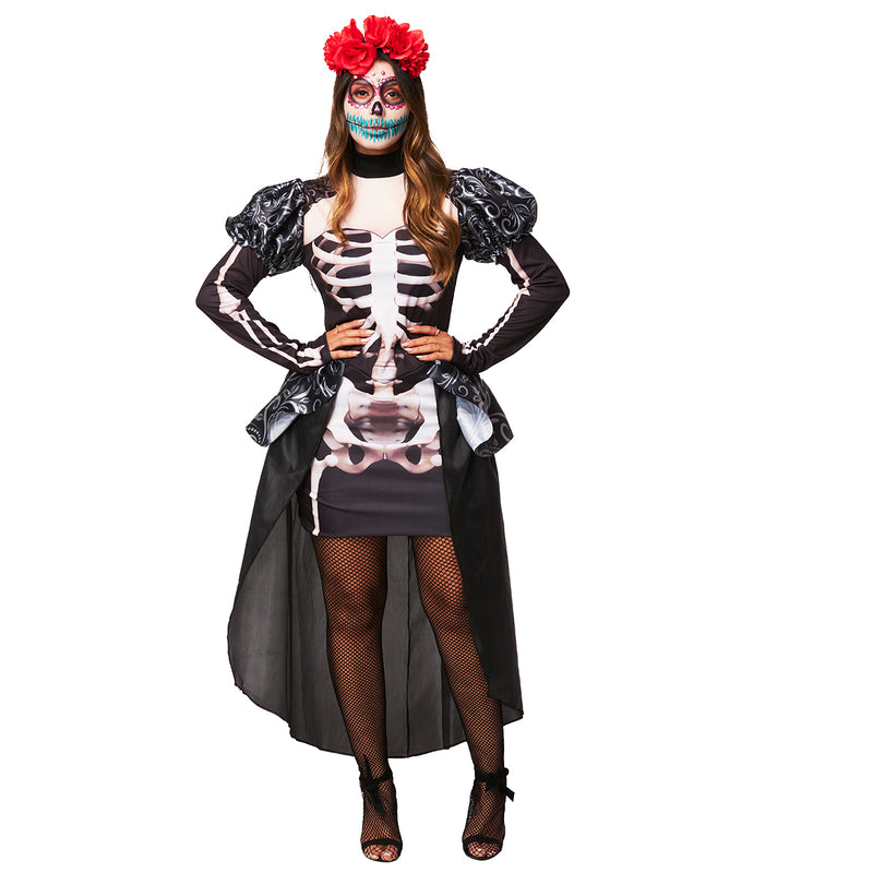 Fantasia Halloween Feminino Rainhaa Adulto Luxo Premium Carnaval