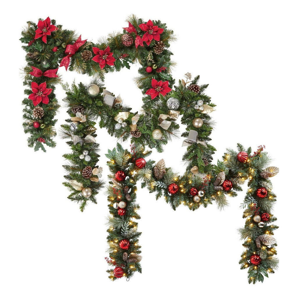 3 Festão Aramado Decoração Natal Flexivel Gigante Luxo Premium