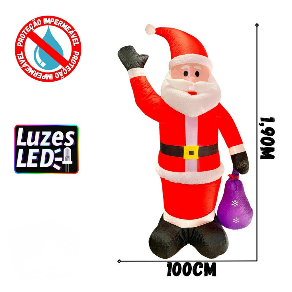 Papai Noel Inflável Decoração Natal Gigante Grande Premium