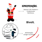 Papai Noel Inflável Decoração Natal Gigante Grande Premium