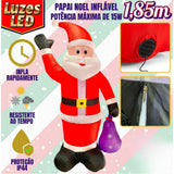 Papai Noel Inflável Natal Gigante Grande Enfeite Decoração Premium