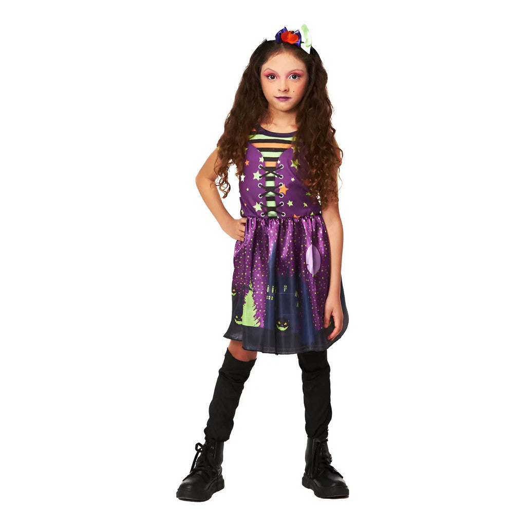 Festa Fantasia Halloween Infantil Menina Luxo Premium