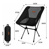 Cadeira Dobrável Camping Pesca Praia 140kg C Bolsa Portátil