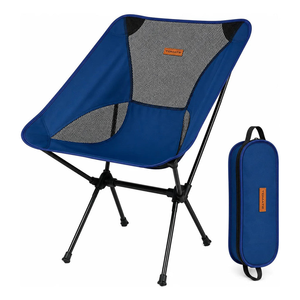 Cadeira Dobrável Camping Pesca Praia 140kg C Bolsa Portátil