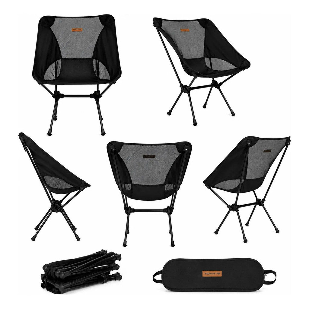 Cadeira Dobrável Camping Pesca Praia 140kg C Bolsa Portátil