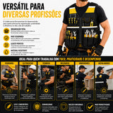 Colete Eletricista Pedreiro Porta Ferramentas Multifuncional Profissional Ajustável Premium