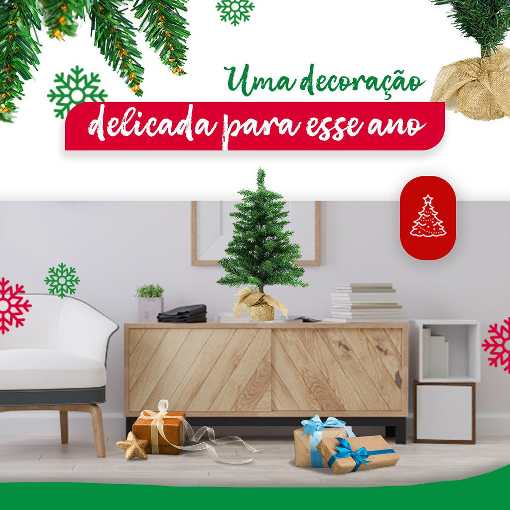 Arvore Natal Mesa 60cm Decoração Loja Escritório Luxo Premium