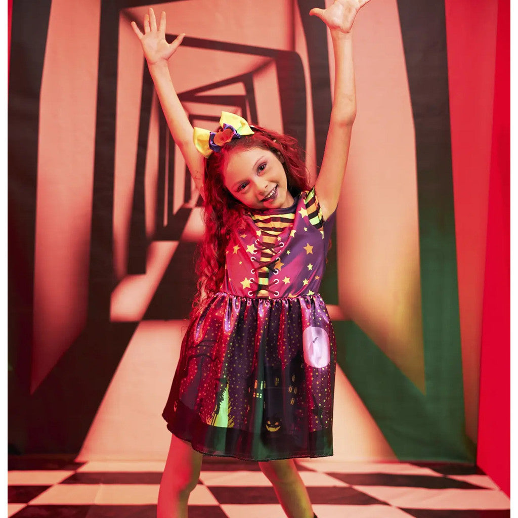 Festa Fantasia Halloween Infantil Menina Luxo Premium