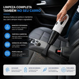Aspirador De Pó Sem Fio Portátil Recaregável 120w Casa Carro