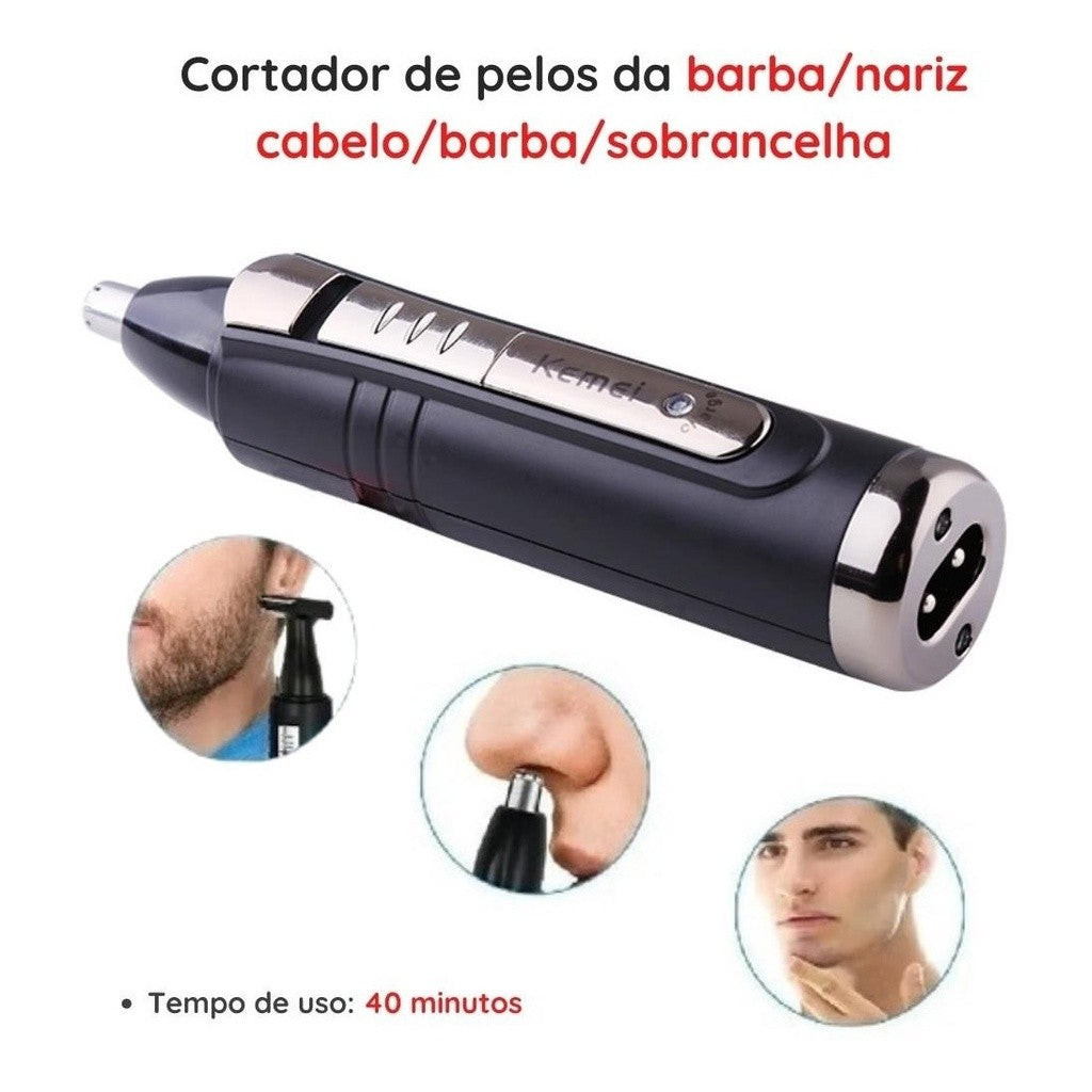 Maquina Aparelho De Tirar Pelo Nariz Barba Bigode Depilação Premium