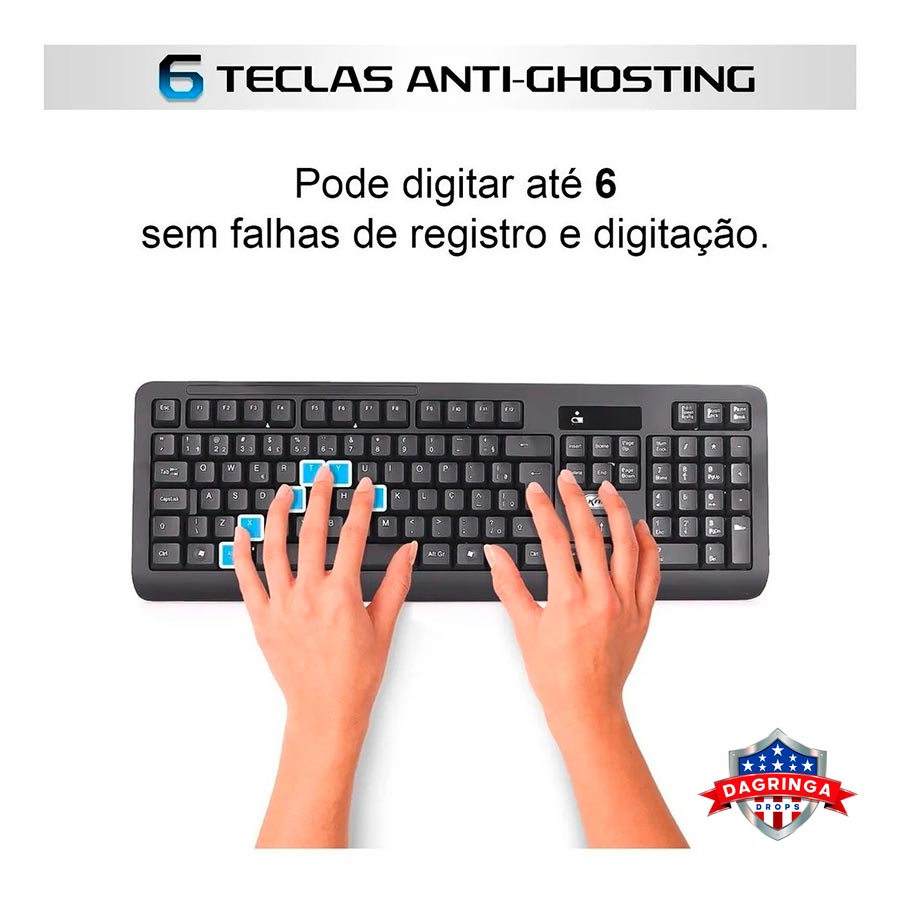 Teclado E Mouse Sem Fio Compatível Windows Mac Xbox Ps5